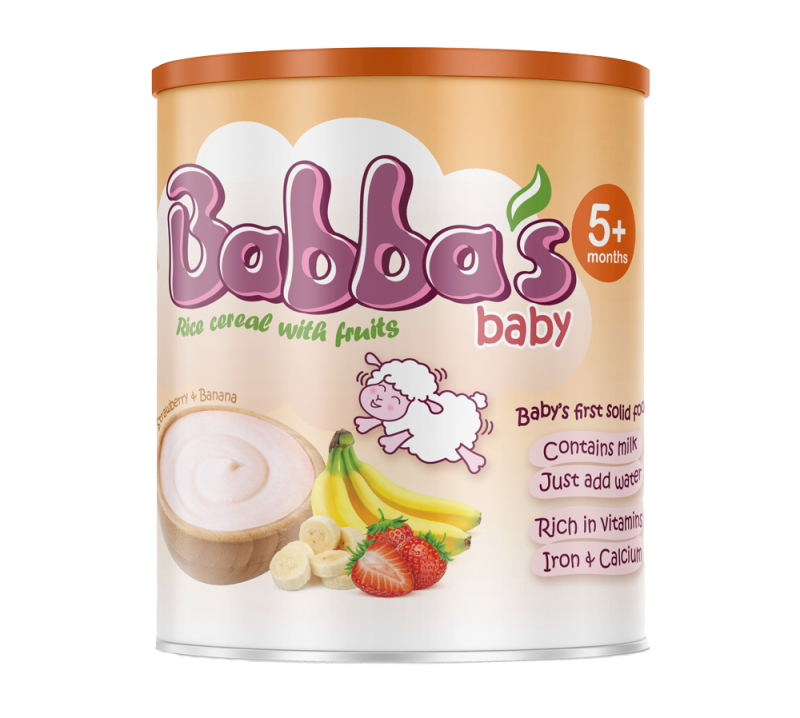 Bột ăn dặm Babba’s Baby vị dâu chuối